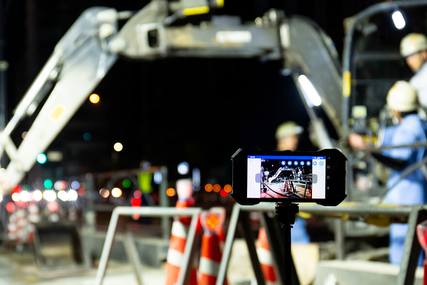 Webカメラは作業場所がよく見えるように設置する