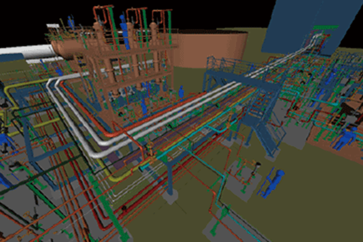 3D CADを使用したプラント設計